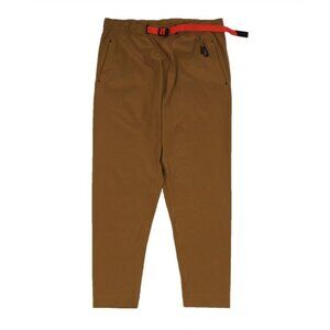 Nike Mens Belted Jogging Pants Size Small Brown Red Stretch Nylon Sweat Pants